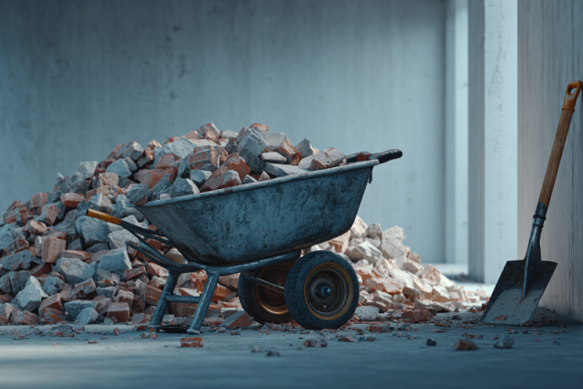 Évacuation de gravats